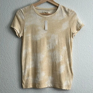 Madewell Cream Short Sleeve Shirt Size XS NWT As Is